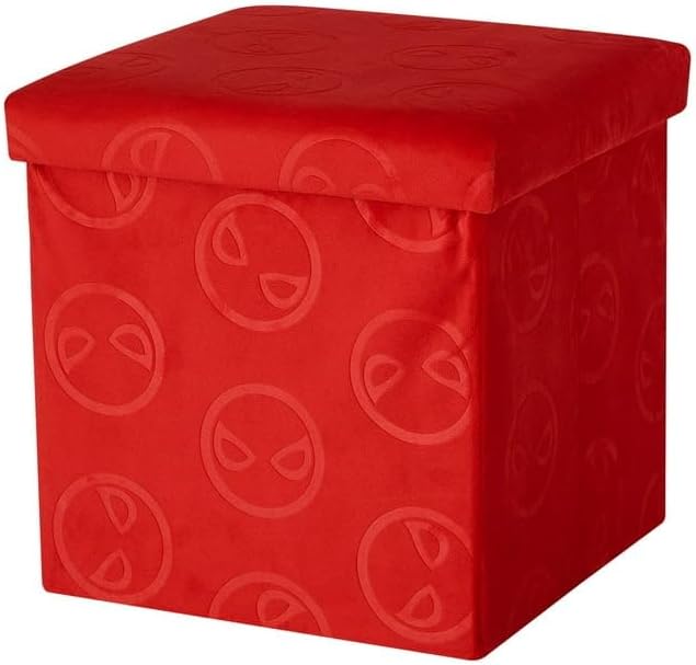Marvel Spiderman - Cubo otomano plegable con tapa, organizador de a...