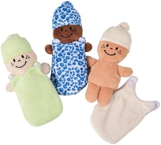 Creative Minds - Cesta de bebés con 3 juguetes de peluche súper sua...
