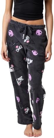 Kuromi - Pantalón de pijama de felpa para mujer