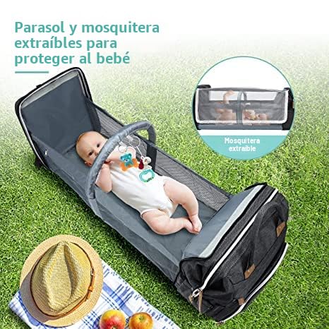 DERJUNSTAR Mochila para pañales, bolsa de bebé grande con cambiador...