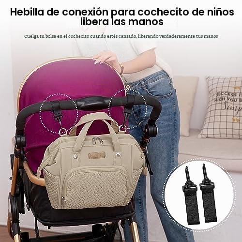 FHELAD - Bolsa de pañales pequeña para mujer, mini bolsa de bebé 4...