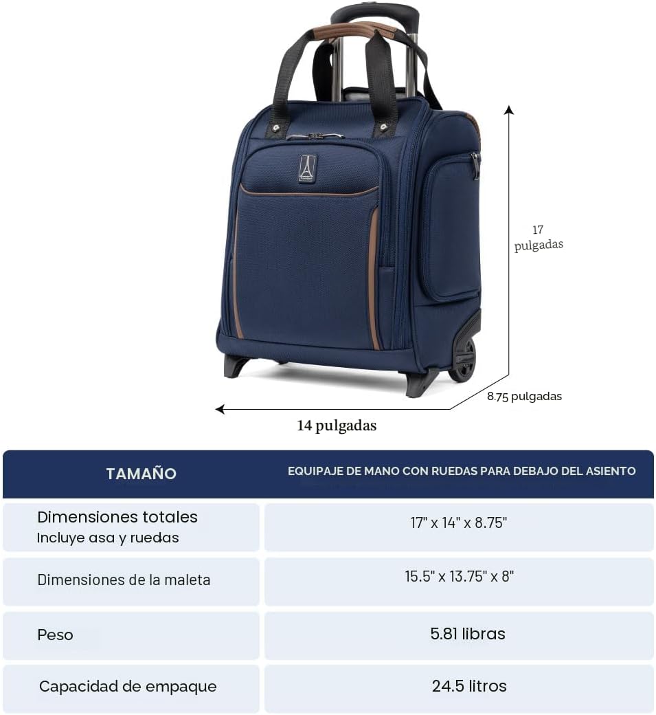 Travelpro Crew Classic Equipaje Ligero de Lado Suave, Bolsa Rodante...