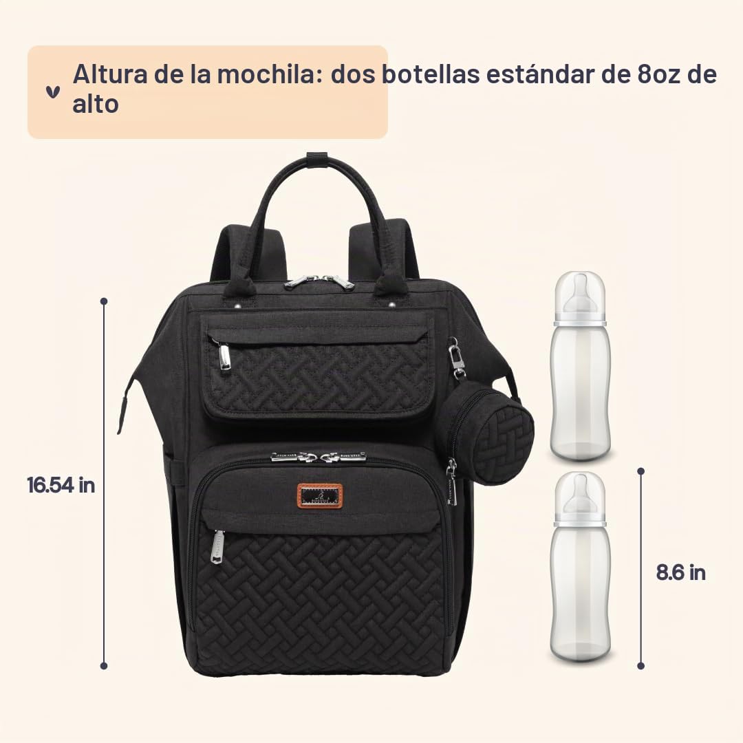 BabbleRoo - Mochila para pañales, bolsa multifuncional para cambiar...
