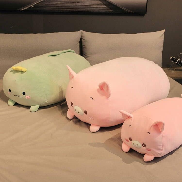 Jensquaify Almohada de peluche de dinosaurio para abrazar, juguetes...