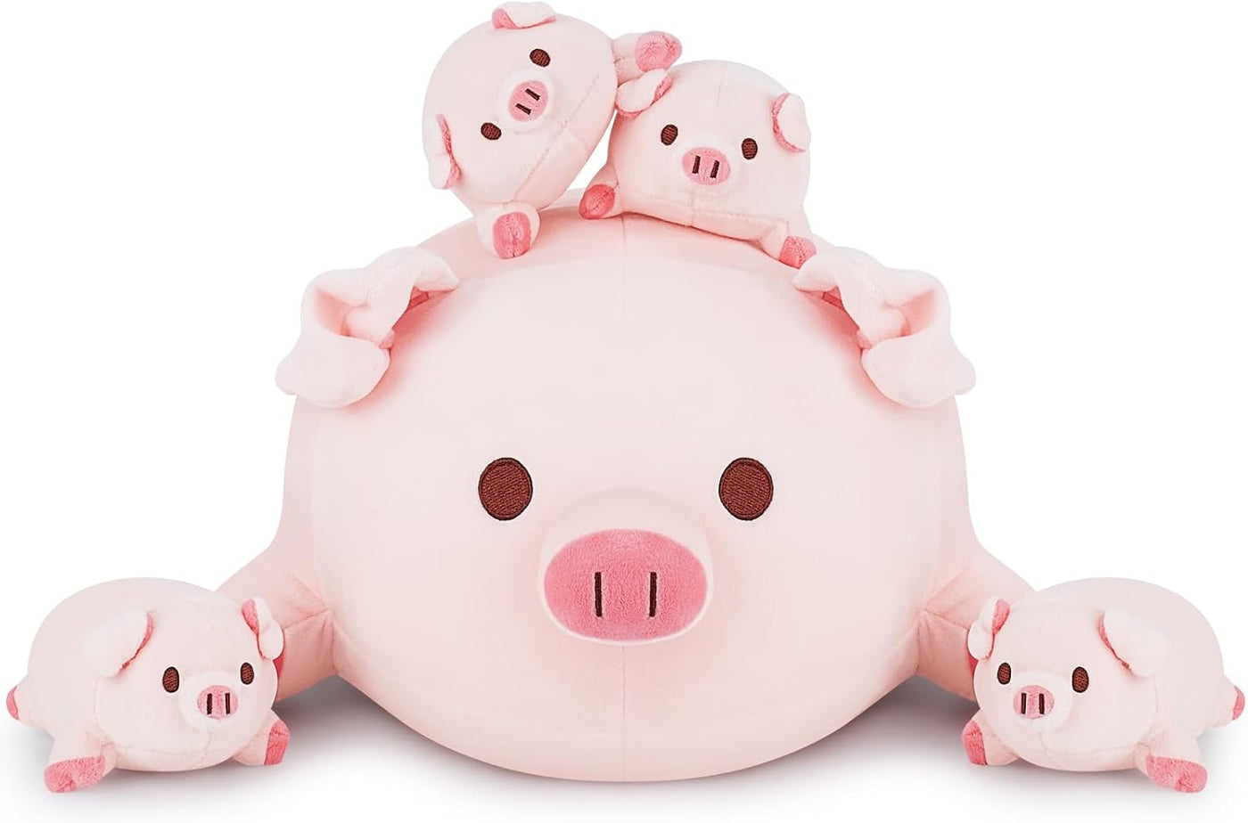 Achwishap 5 Piezas Familia de Cerdos, Cerdo de Peluche Mamá con 4 B...