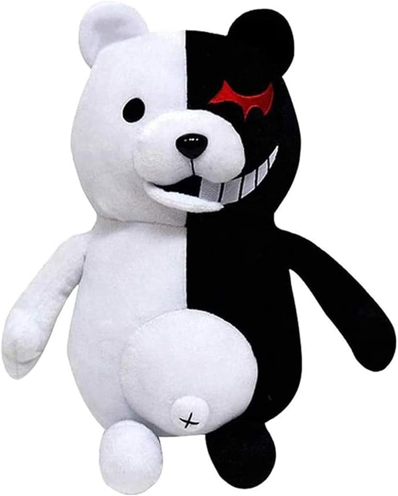 Werycos 9.8 in \/ 9.84 pulgadas negro blanco oso de peluche de anim...