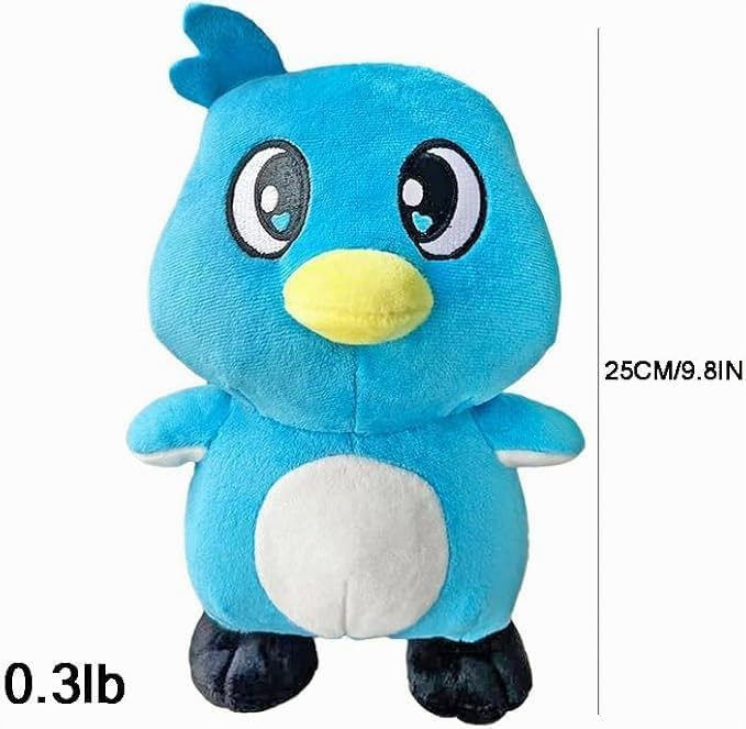 Filitask Milo - Almohada de felpa con diseño de pájaro de 9.8 in, a...