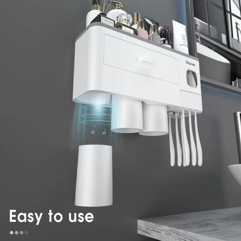 iHave Soportes para cepillos de dientes montados en la pared con |...