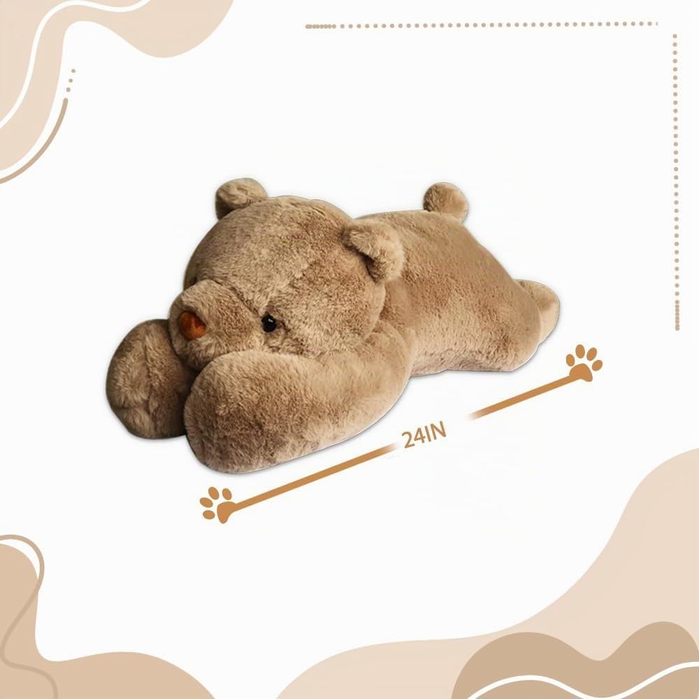 FoxVilla Oso de 4 libras de peluche con peso, peluches de felpa con...