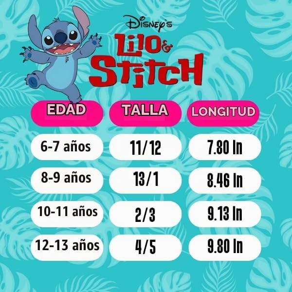 Disney Lilo and Stitch - Pantuflas de felpa para niños y niñas, pan...