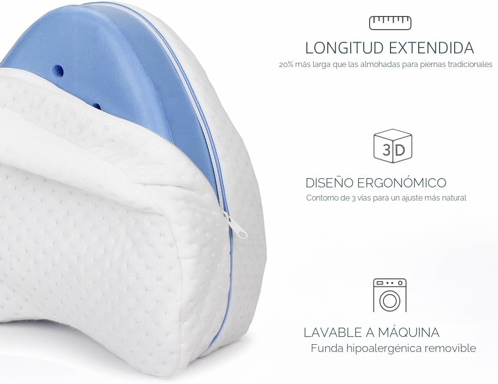 Contour Legacy - Almohada de apoyo de espuma para piernas y rodilla...
