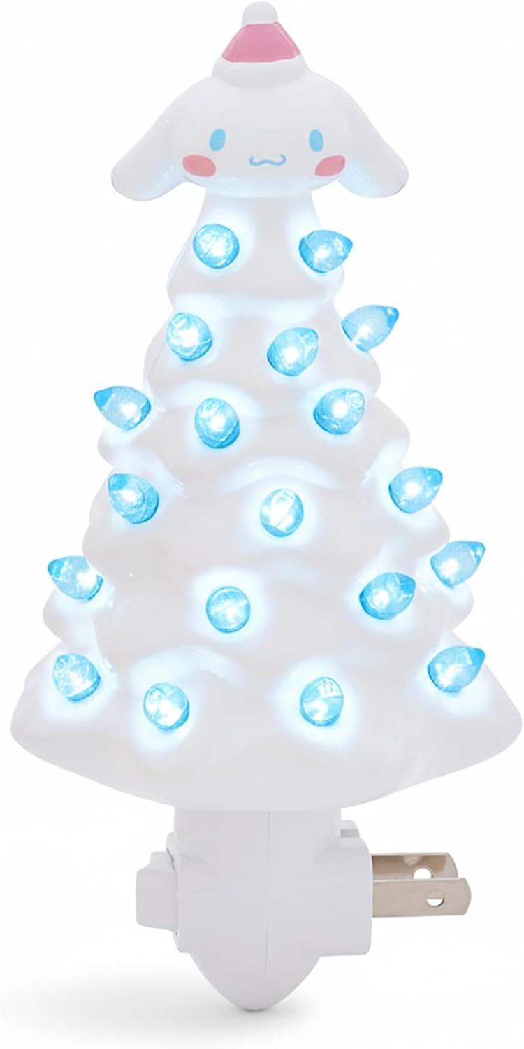 Ukonic Sanrio Cinnamoroll Enchufe de luz nocturna de árbol de Navid...