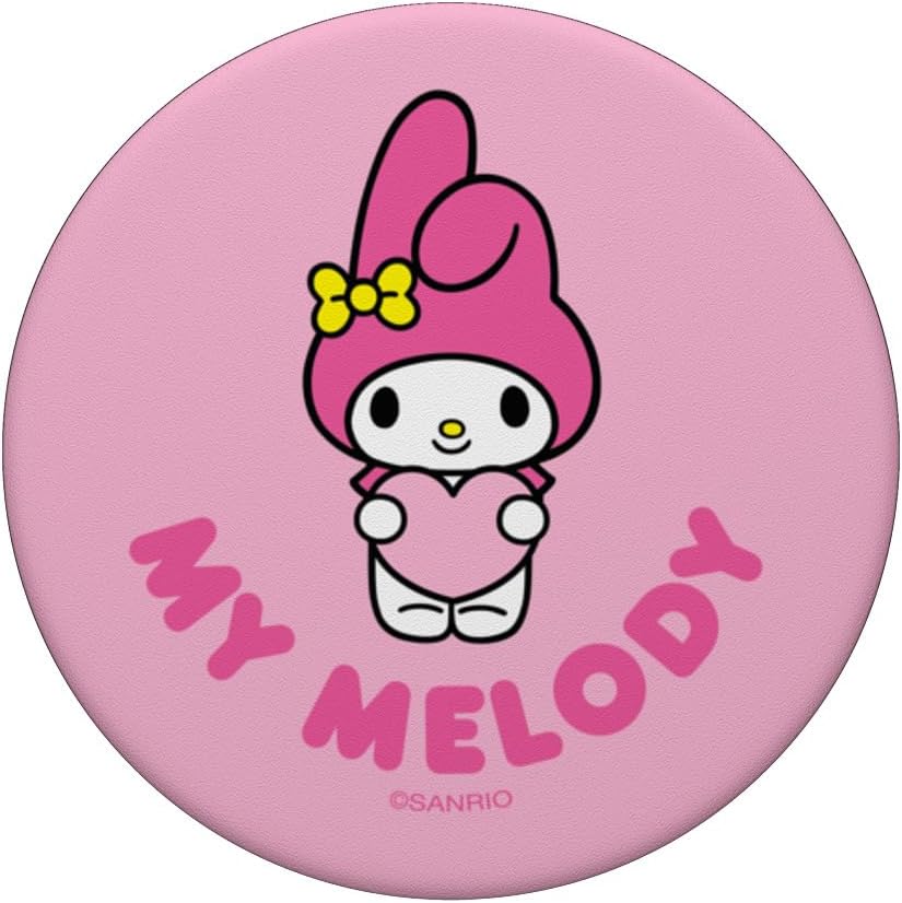 My Melody Character PopSockets PopGrip estándar delantero y trasero