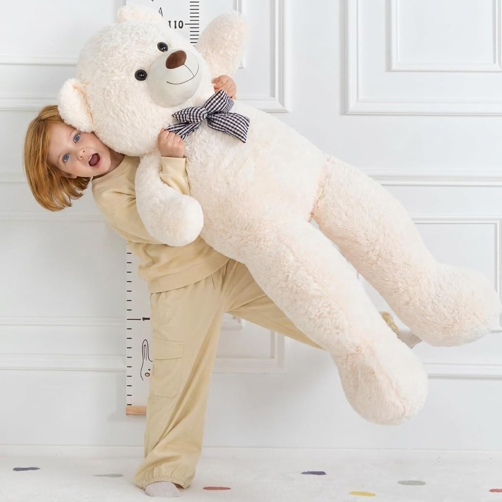pelzutm Oso de peluche blanco gigante, animal de peluche grande de...