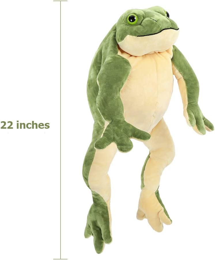 MorisMos Peluche de rana gigante de rana de peluche, almohada grand...