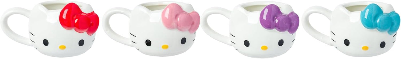 Silver Buffalo Sanrio Hello Kitty Juego de 4 tazas mini de cerámica...