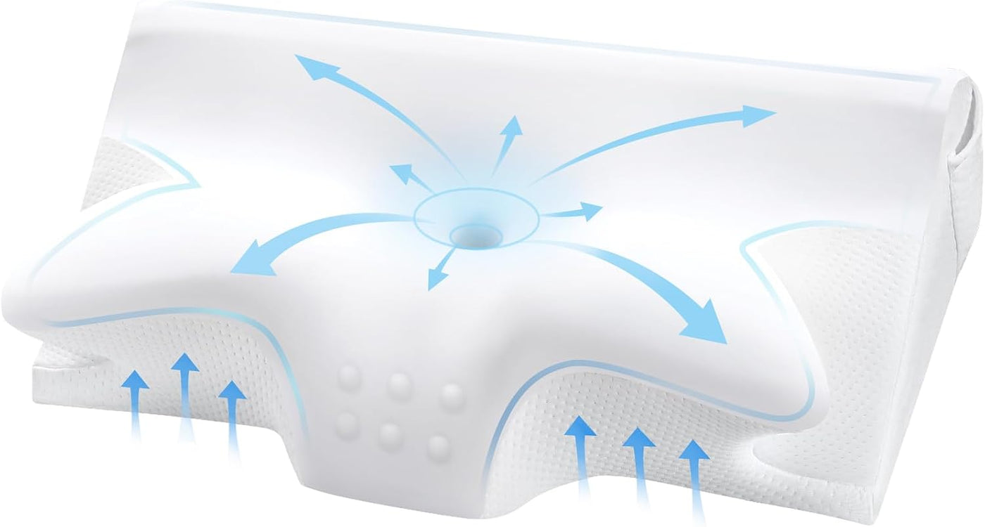 Almohada cervical eficaz para aliviar el dolor para dormir, almohad...