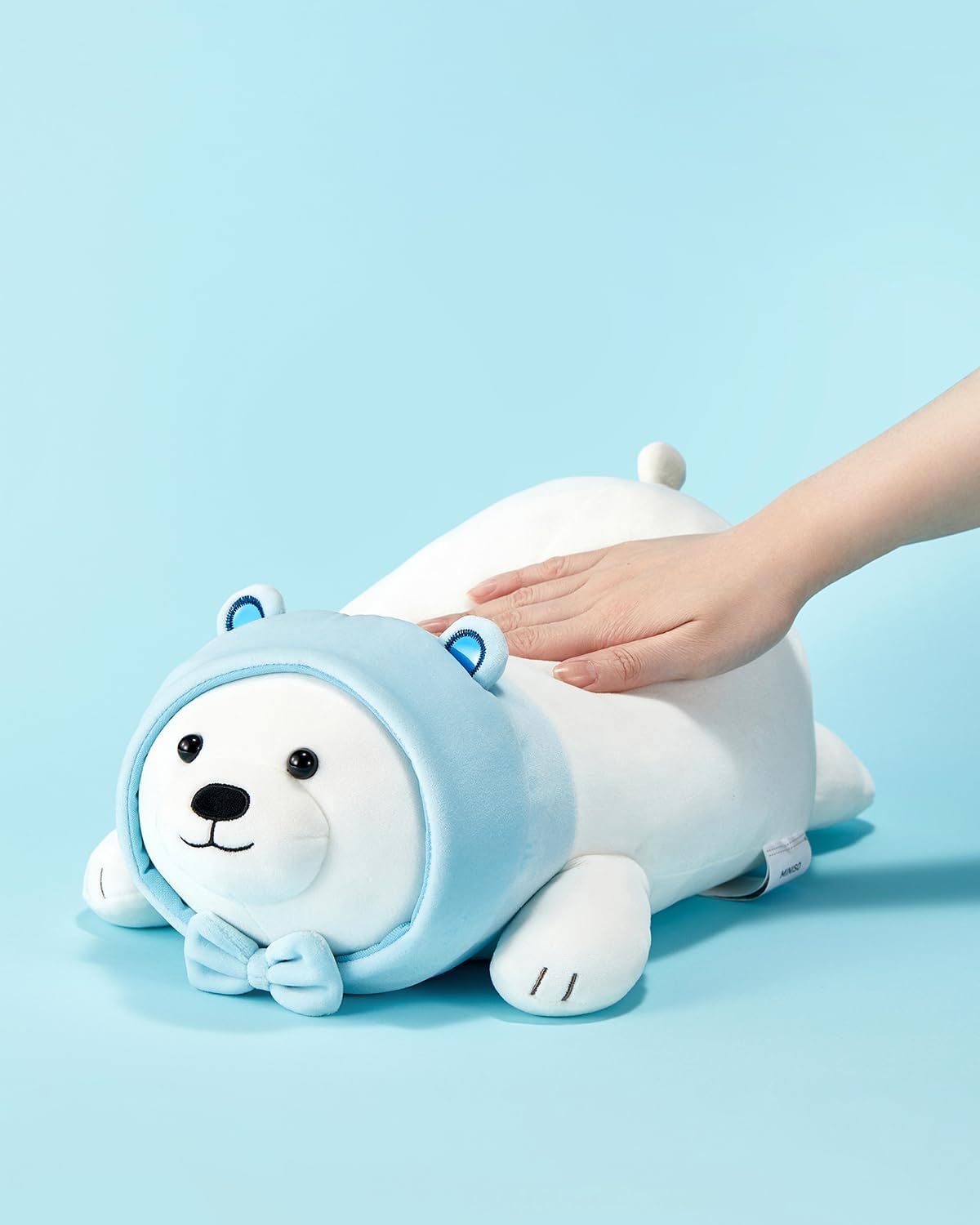MINISO Peluche de oso polar de 15.3 pulgadas, muñeca de peluche aco...