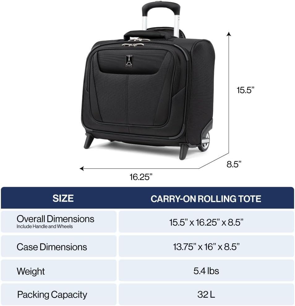 Travelpro Maxlite 5 Softside - Bolso ligero con ruedas para debajo...