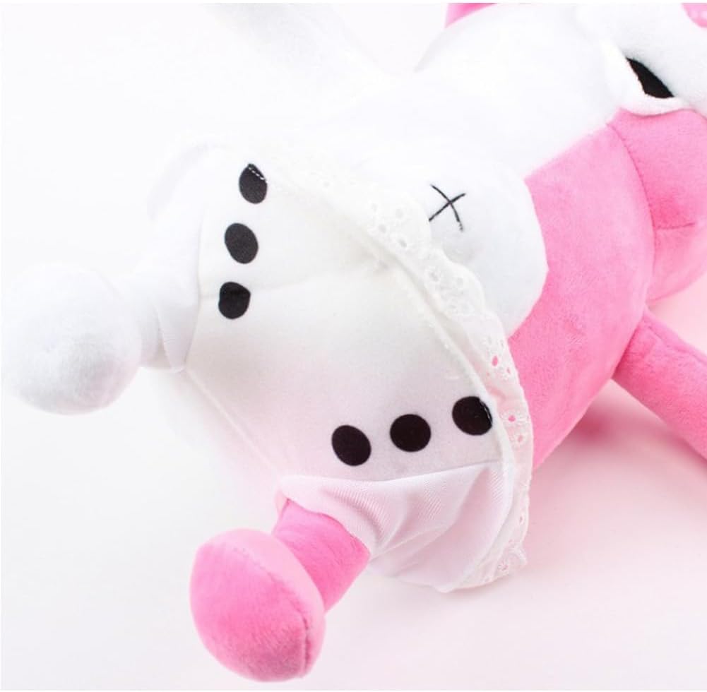 Werycos Juguete de peluche de anime de conejo blanco rosa de 13.77...