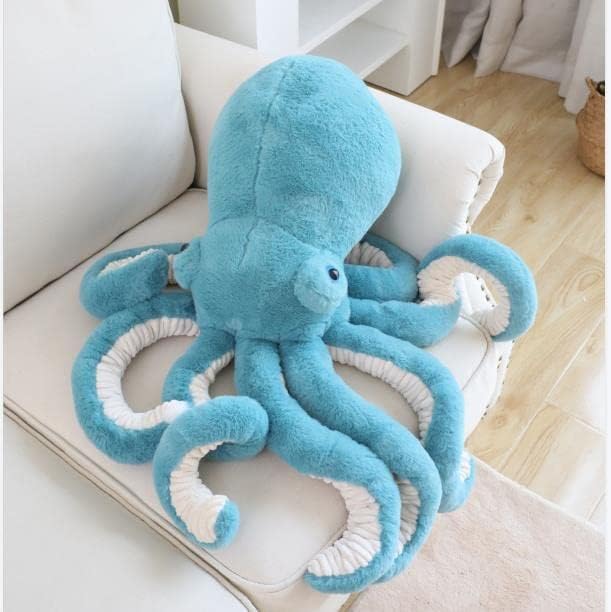 AIRROAD - Peluche gigante de pulpo azul, precioso animal de peluche...