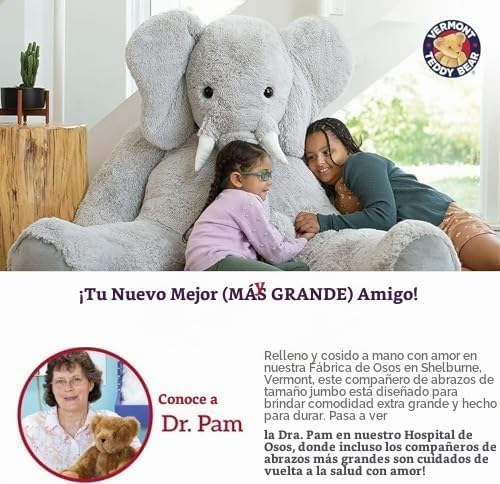 Vermont Teddy Bear Peluche de elefante gigante de 6 pies | USA Bear...