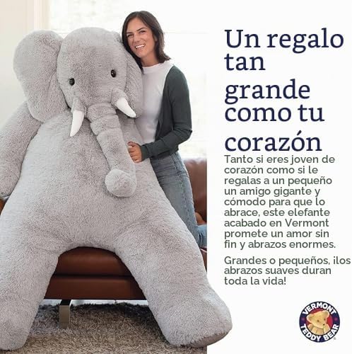 Vermont Teddy Bear Peluche de elefante gigante de 6 pies | USA Bear...