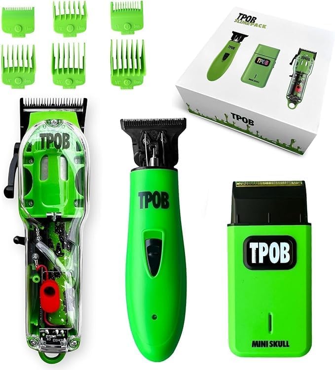 TPOB Slime 2 Juego de cortapelos de peluquería para hombres con est...