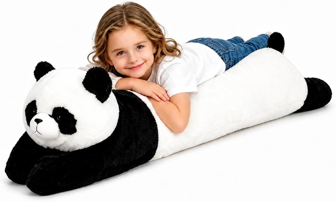 MMguai Peluche de panda gigante de 40 pulgadas, almohada de cuerpo...