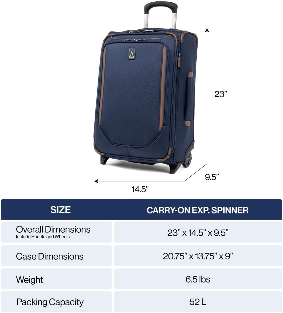 Travelpro Crew Classic Equipaje Ligero de Lado Suave Expandible, Ma...