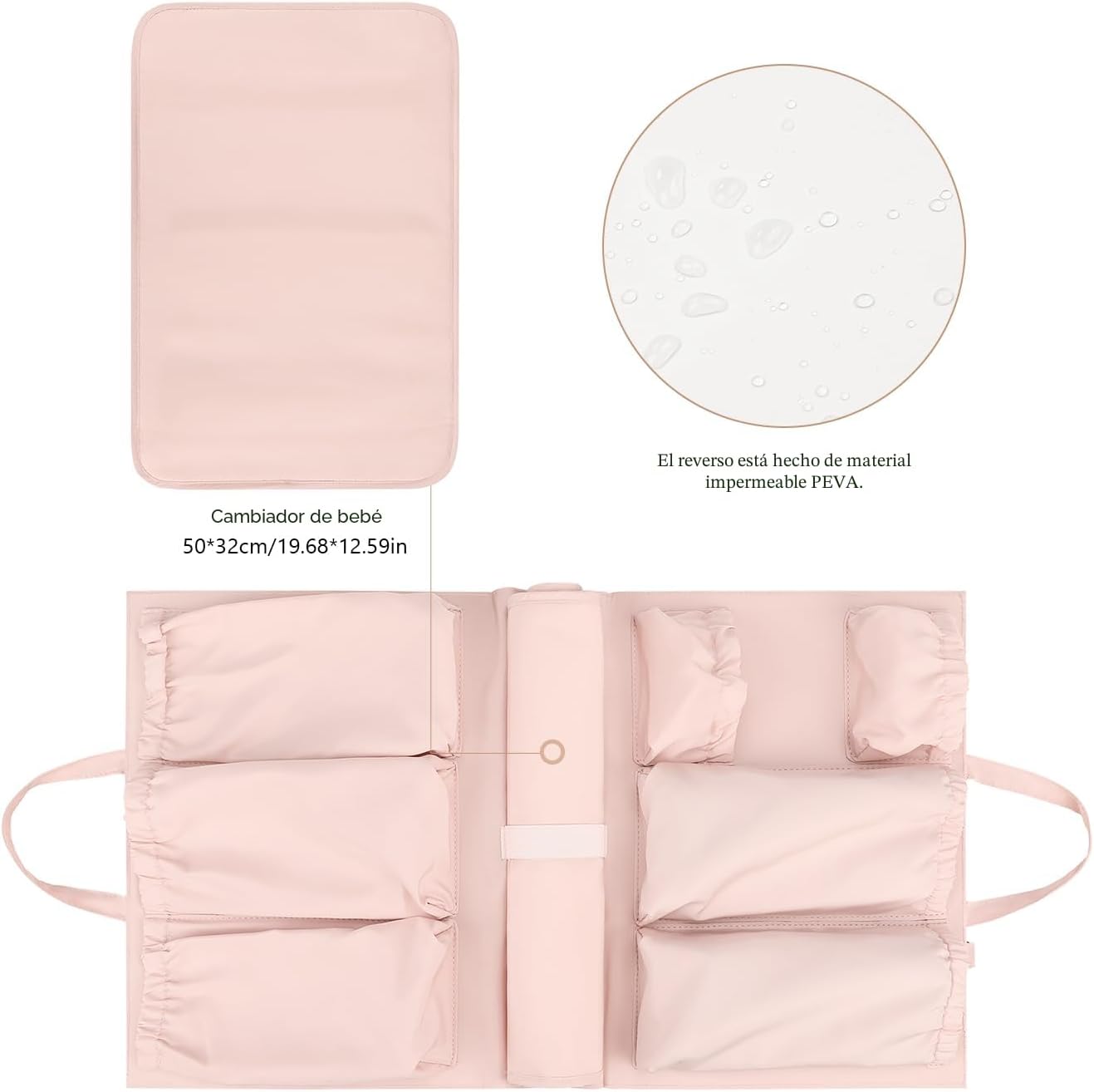 Lmbabter Organizador extraíble con bolsillo aislado, bolsa de pañal...