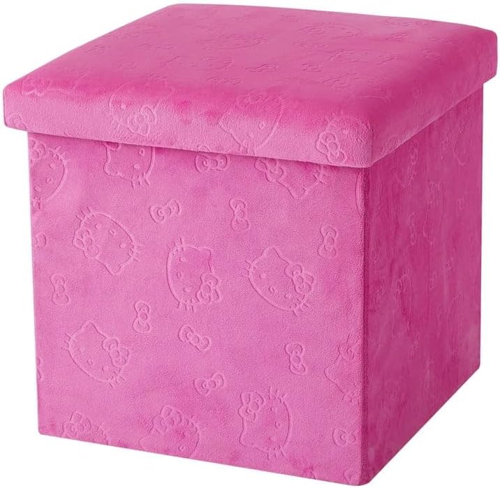 Idea Nuova Sanrio Hello Kitty Cubo otomano plegable con tapa, organ...