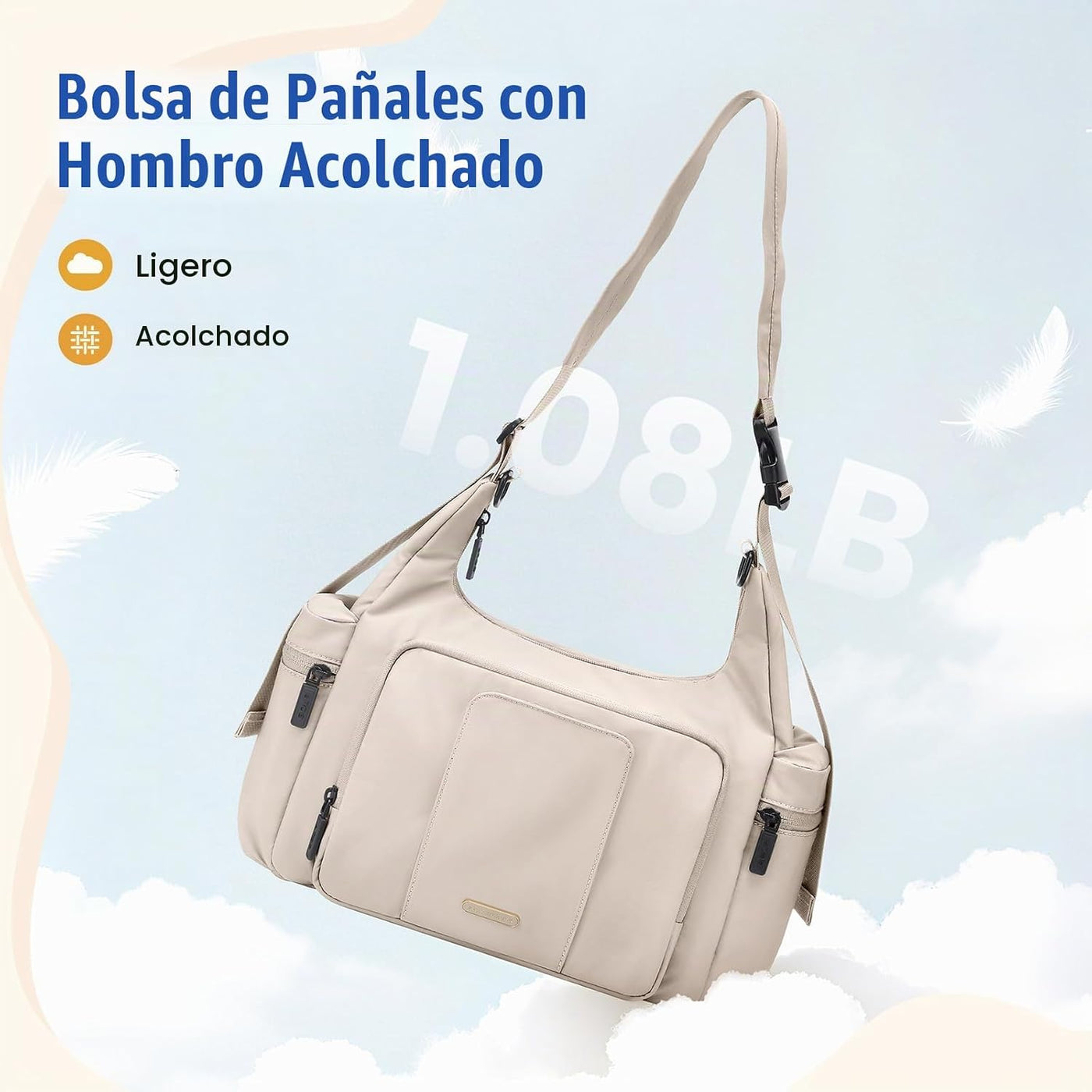 GOLF QUALITY Bolsa de pañales acolchada de 14 litros, bolsas de pañ...