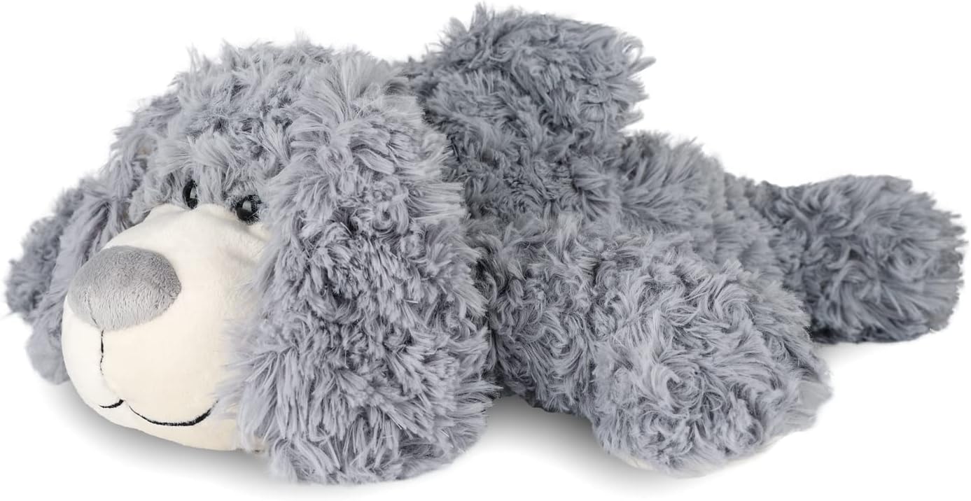 WEIGEDU Peluche de Cachorro Perro Gris Sonriente - Juguetes de Pelu...