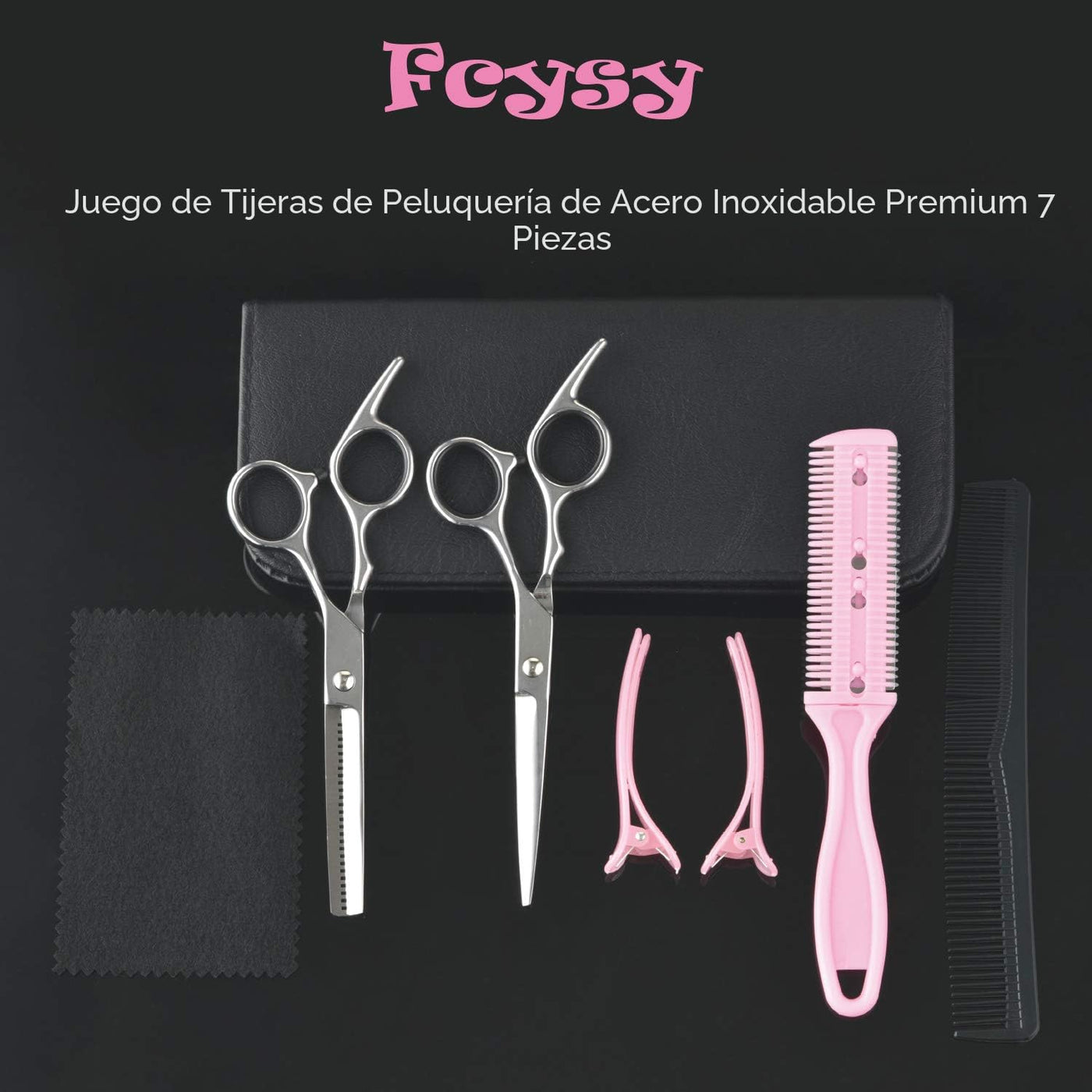Fcysy Tijeras de corte de cabello, tijeras de peluquería profesiona...