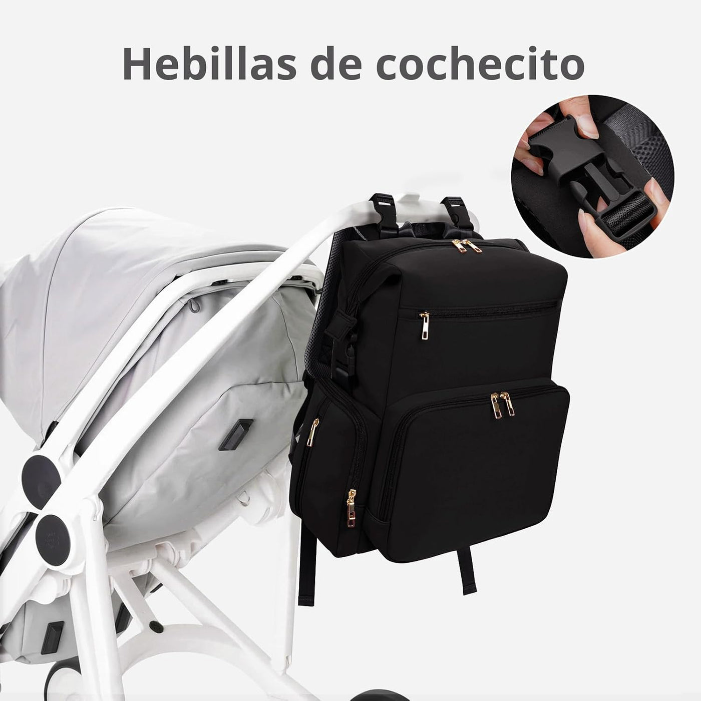 CEI-CEI Bolsa de pañales de neopreno, mochila grande para recién na...