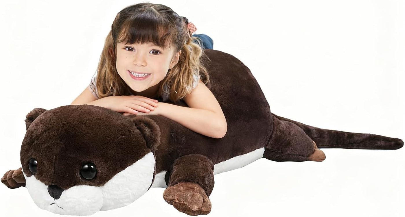 ZBLX Nutria gigante de peluche, animal de peluche grande de 34 pulg...
