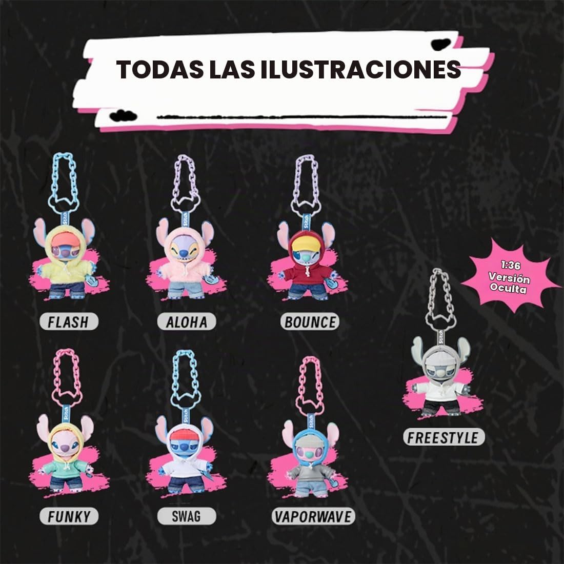 MINISO Disney Stitch GenZ Street Collection - Figura Sorpresa de Ll...