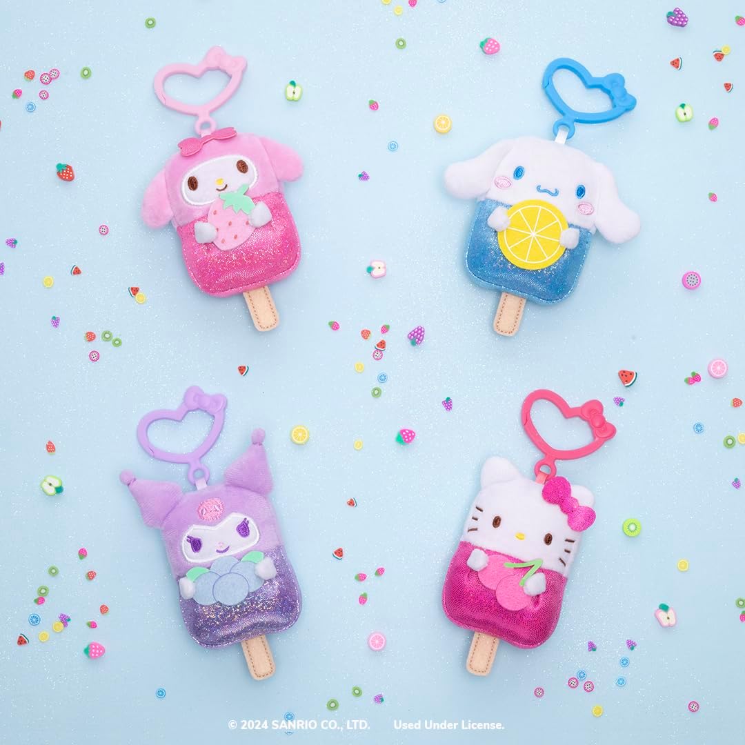 Hello Kitty y amigos, paquete de 4 peluches con pinza para helados...