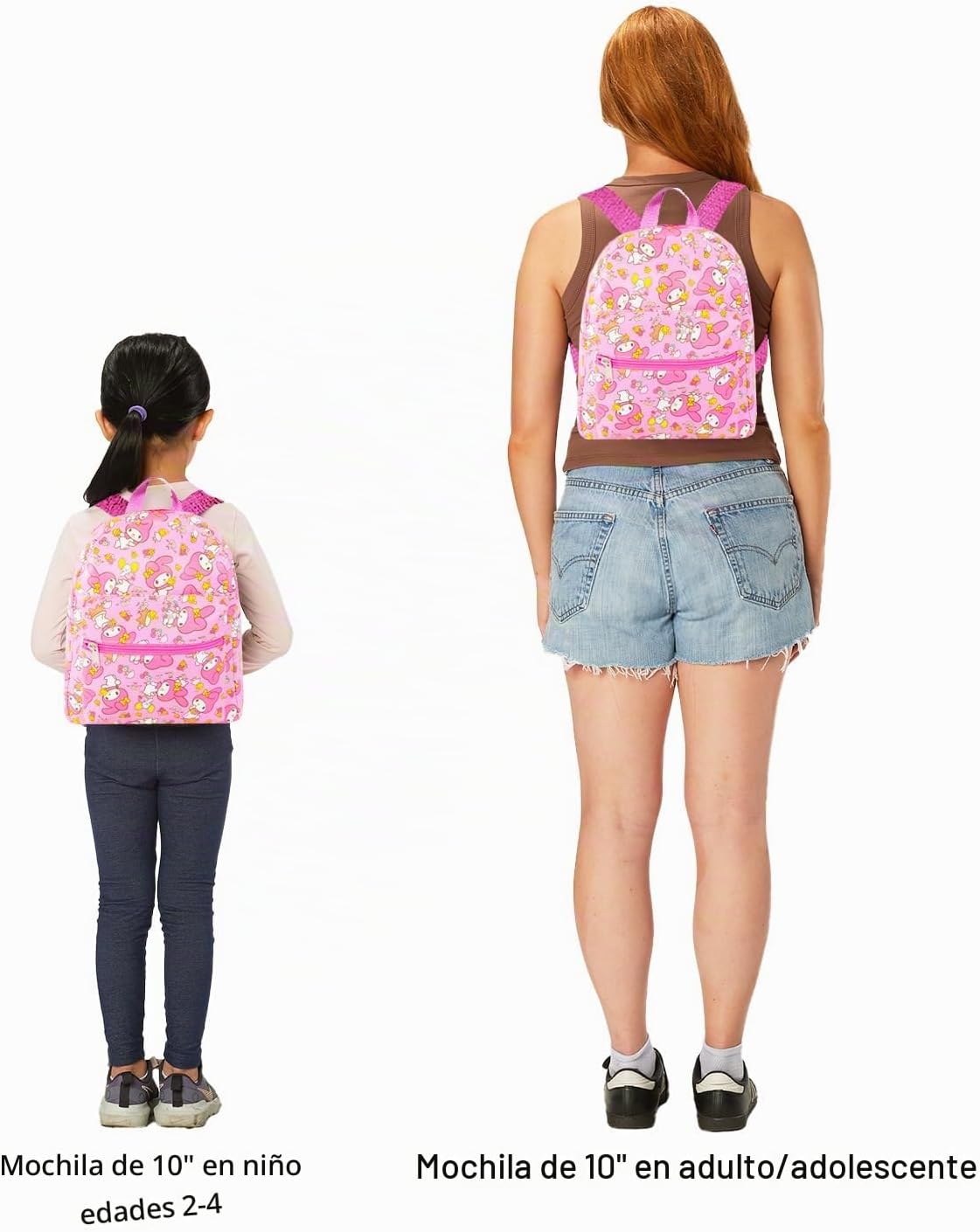 My Melody Mini Backpack Set - Paquete de bolsa de piel sintética de...