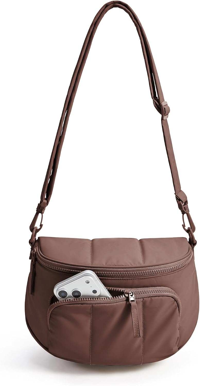 BAGSMART Bolsos cruzados para mujer, bolsa acolchada con bolsa | Bo...