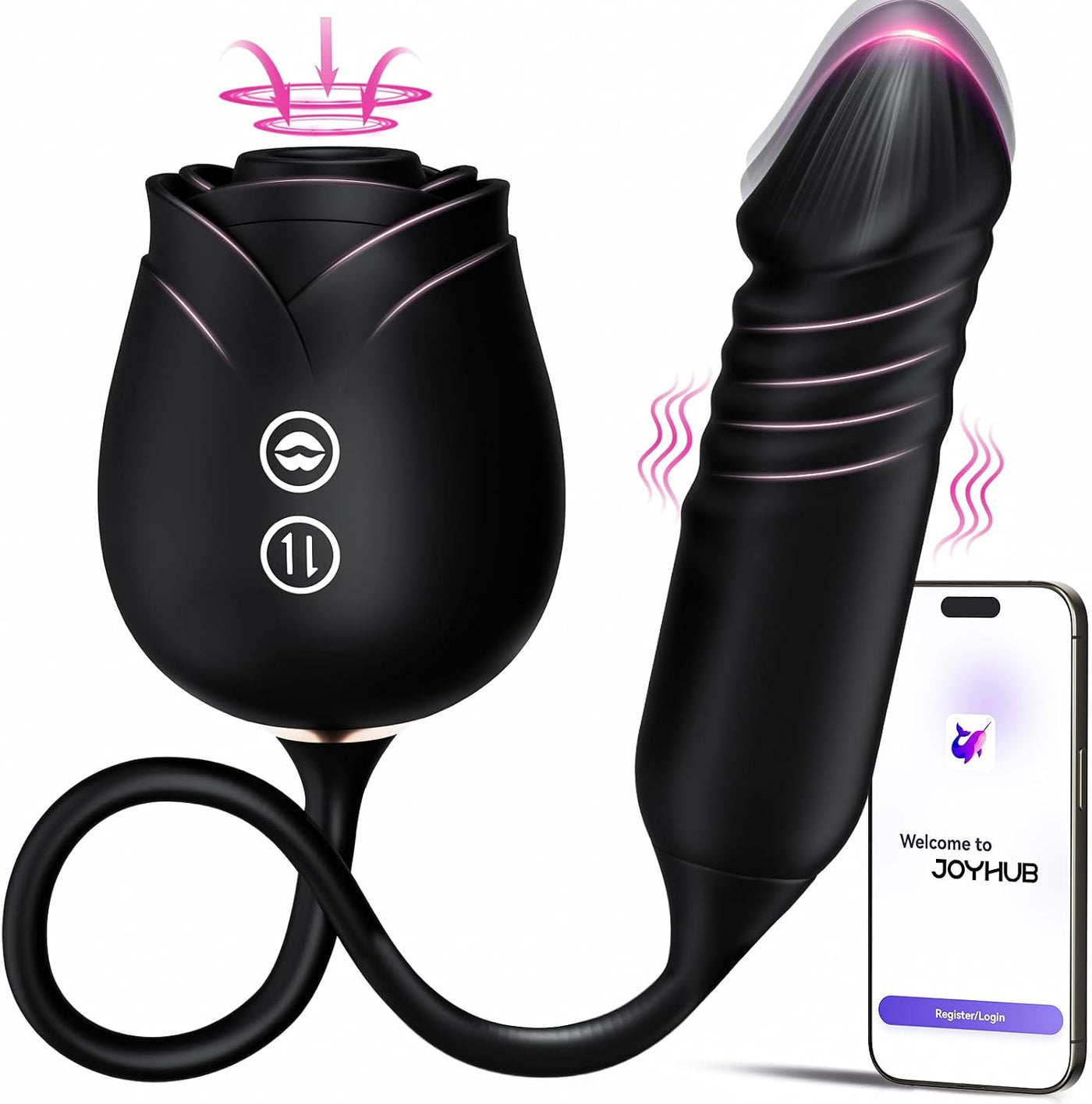 Consoladore Vibrador para Mujeres - MOOLIGIRL Control por APP Rosa,...