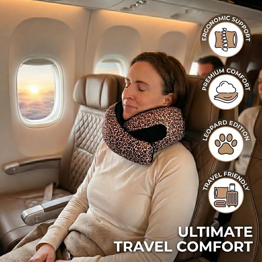 FlyHugz® Almohada de viaje para el cuello | Almohada cervical de es...
