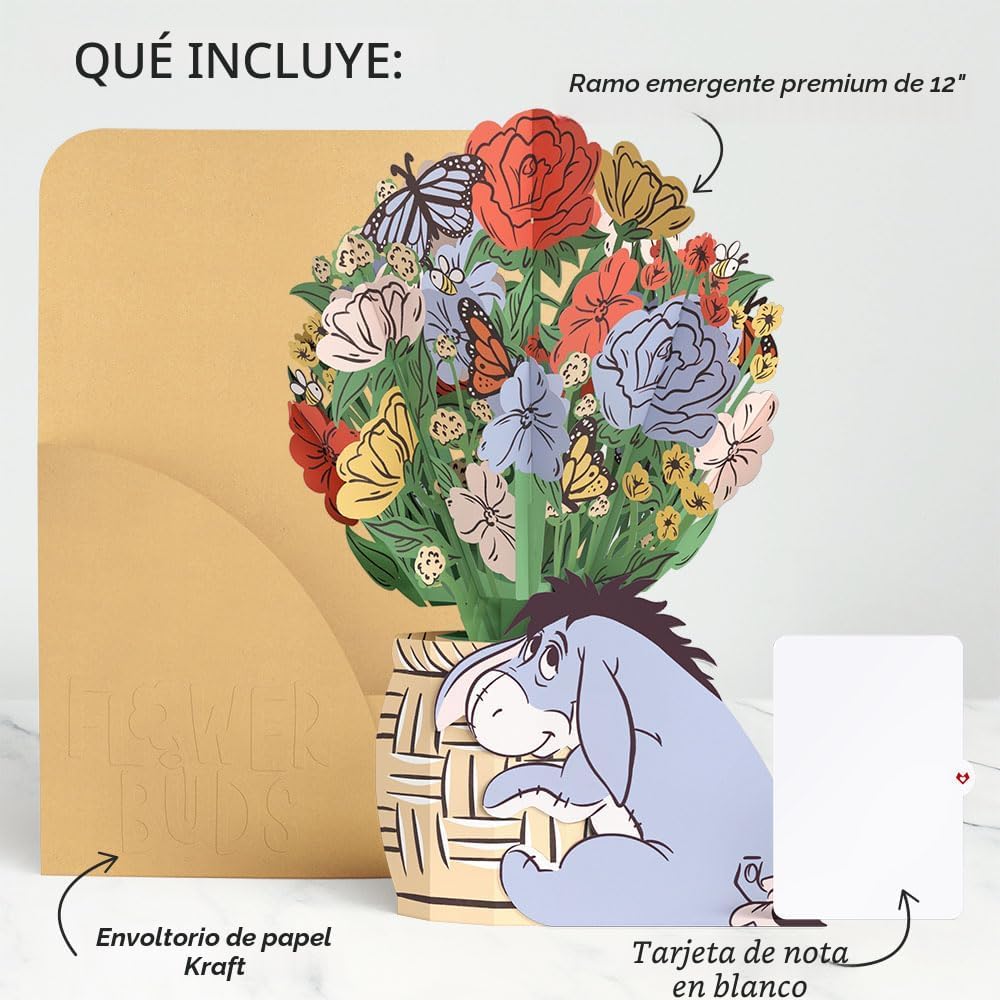Lovepop Disney Eeyore - Ramo de flores de papel emergente, cumpleañ...