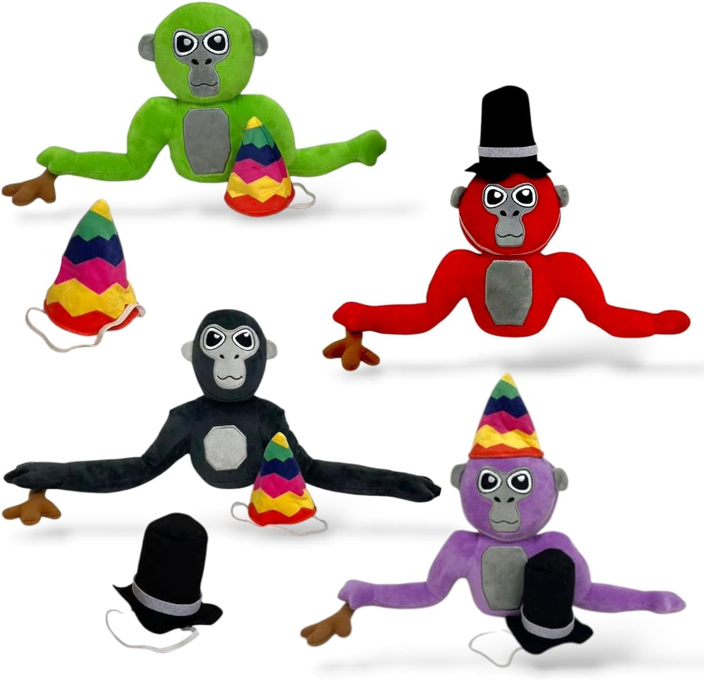 HappyToy Kid Juguetes de peluche \u2013 Juego de 4 animales de pelu...