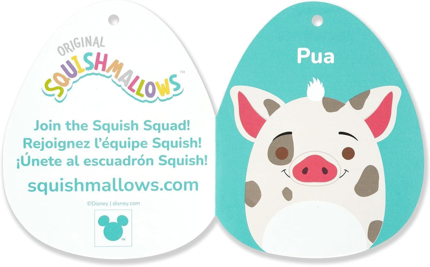 Squishmallows Pua original de Disney de 14 pulgadas, peluche oficia...