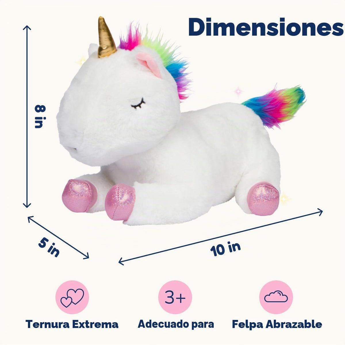 Animales de peluche de unicornio PixieCrush para niñas, juego de 5...