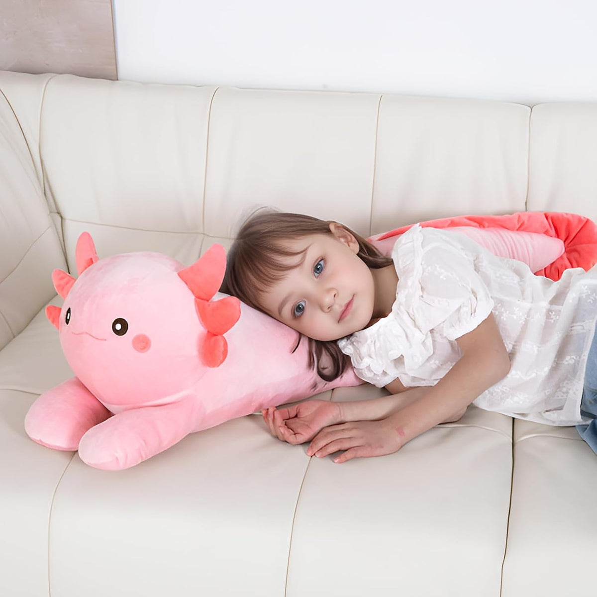 Peluche de ajolote grande de 32 pulgadas, suave juguete de peluche...