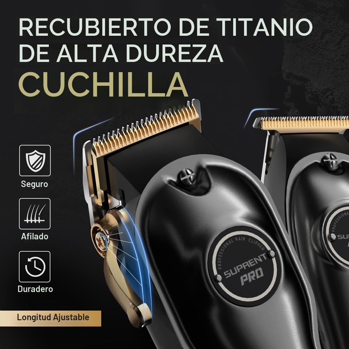 SUPRENT PRO Cortapelos y Recortadora Profesional con Afeitadora de...