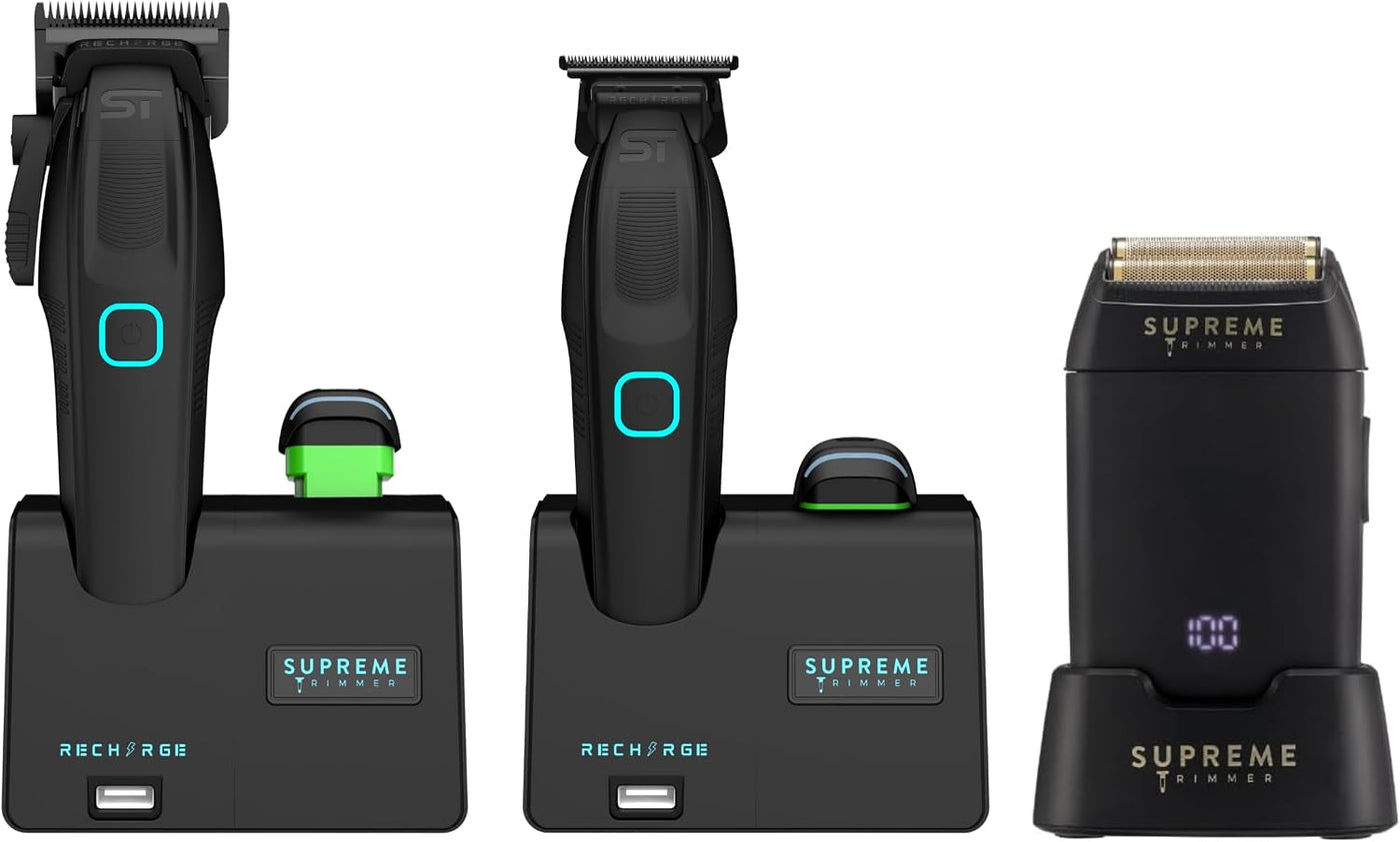 Supreme Trimmer Combo de cortapelos de recarga 3 en 1, recortadora...